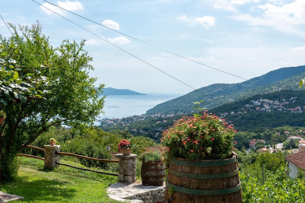 Sea View Apartment With Garden Near Opatija Veprinac Dış mekan fotoğraf
